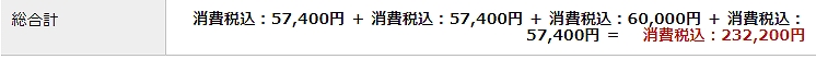合計金額は23万円
